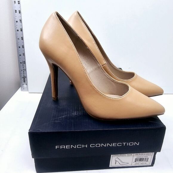 French Connection Nude Stiletto FCSRRA-08NDDS Heels Size 8 NWT NIB - Picture 2 of 7